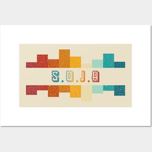 Soja Vintage Distressed Posters and Art